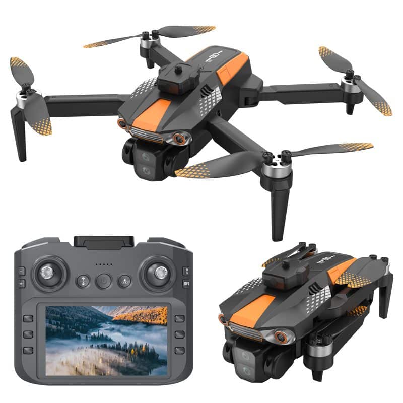GPS Return Drone 4.5" Remote Control Screen 5G Obstacle Avoidance Camera UAV LF669